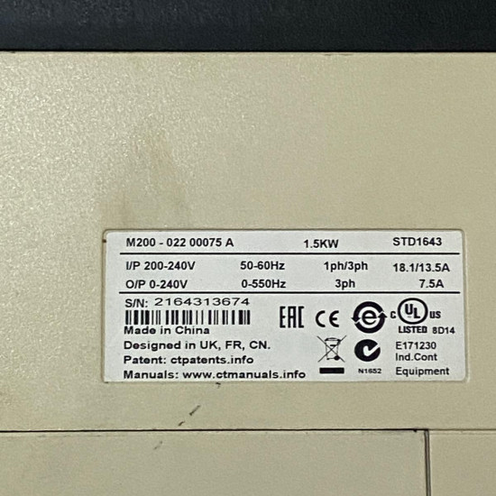 Emerson Control Techniques Unidrive M200
