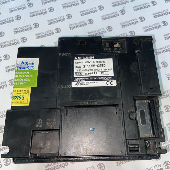 Mitsubishi GT1155-QSBD Grafik Operatör Terminali | HMI Panel