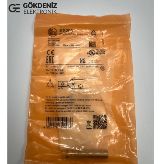 IFM IES200 (IED303SKBPC/V4A/K1/AS) Endüktif Yakınlık Sensörü