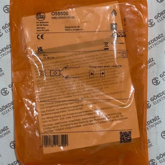 IFM Electronic O5S500 Lazer Işın Bariyeri Sensör Vericisi