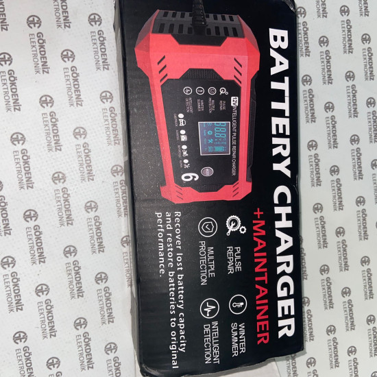 Corebox 12V 6A Akıllı Nabız Onarım Şarj Cihazı