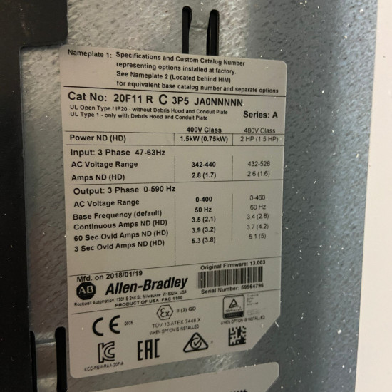 Allen-Bradley PowerFlex 753 Frekans Konvertörü - Endüstriyel Sürücü