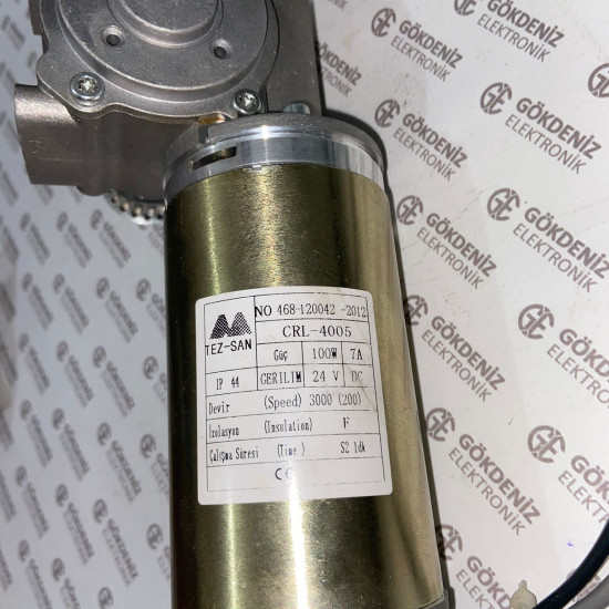 TEZ-SAN CRL-4005 DC Motor - 24V 100W Dişli Motor