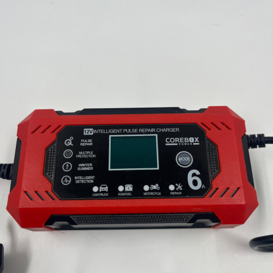 COREBOX POWER 12V 6A Akıllı Darbeli (Pulse) Akü Şarj ve Tamir Cihazı