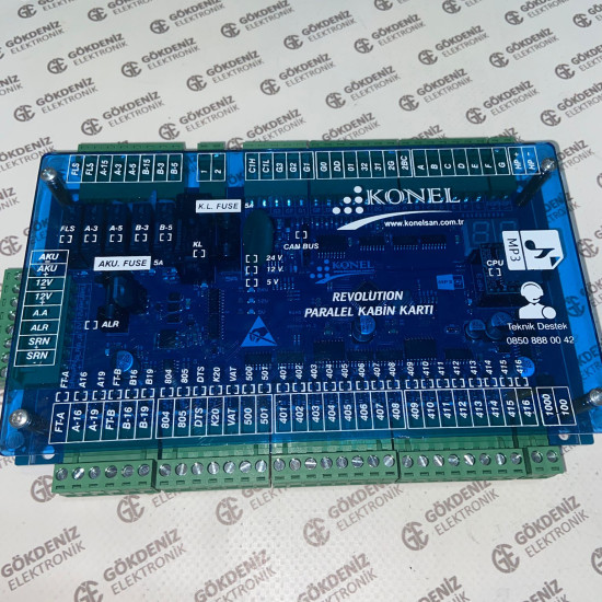 KONEL Revolution Paralel Kabin Kartı | Asansör Kontrol Modülü