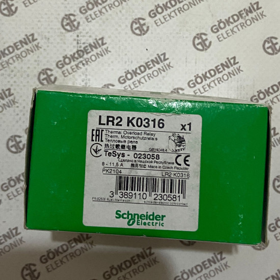Schneider Electric LR2 K0316 TeSys Termik Aşırı Akım Rölesi - Motor Koruma