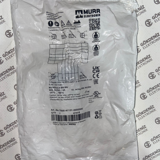 Murr Elektronik 7000-41131-0000000 Sensör/Aktüatör Kutusu - M12 Dağıtıcı