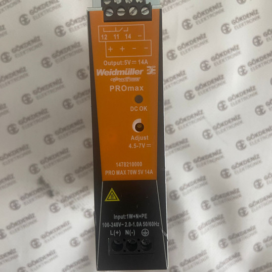 Weidmüller PRO MAX 70W 5V 14A 1478210000 Güç Kaynağı - Endüstriyel PSU